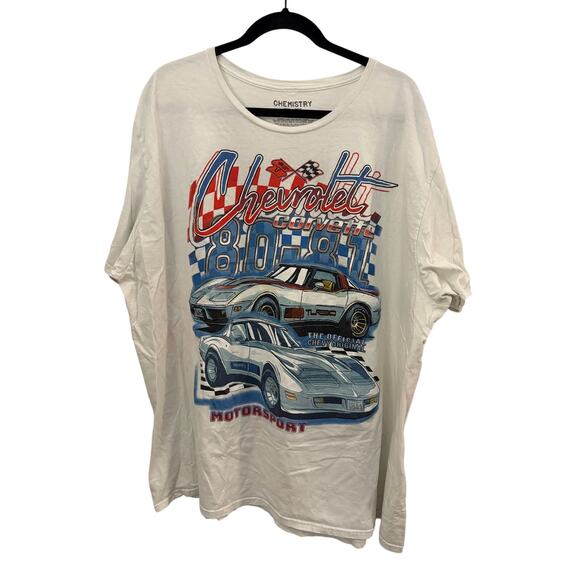 Chevrolet Corvette 80-81 Graphic T-shirt 2XL Chemistry Brand Sporty Racer - Picture 3 of 7